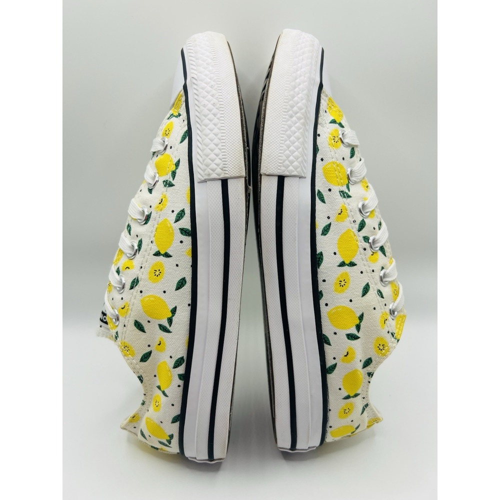 Converse All Star Low Top Lemon Print Canvas Sneakers Youth Shoes US 5 Women 6.5 - Picture 6 of 9